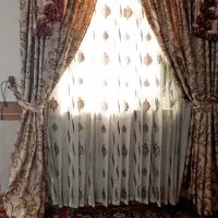 سه عدد پرده ست|پرده، رانر، رومیزی|آزادشهر, |دیوار