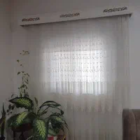 پرده توری دو عدد|پرده، رانر، رومیزی|بندر ترکمن, |دیوار