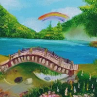 تابلو رنگ روغن طرح طبیعت