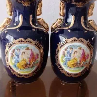 فروش گلدان چینی سرمه ای طلا کوب