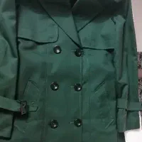 بارانی سبز پولداری رنگی بسیار زیبا و جذاب|لباس|مشهد, هنرور|دیوار