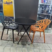 میز غذا خوری تاشو با صندلی پلیمری نشکن|میز و صندلی غذاخوری|ایلام, |دیوار