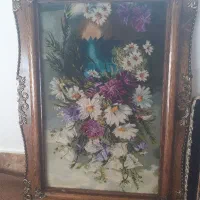 تابلو فرش با قاب گردو