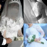 لباس عروس دانتل ترک با تور|لباس|تهران, مروارید شهر|دیوار