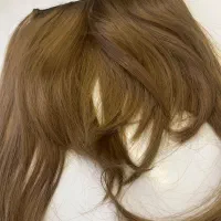 کلاه گیس عسلی رنگ دو تکه