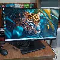 مانیتور ۲۴ اینچ فریم لس برند Dell با پایه آسانسوری