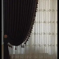 پرده حریر وکتیبه وگوشواره مخمل