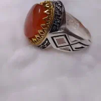 انگشتر عقیق یمنی طرح کتیبه