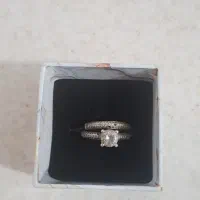 انگشتر نقره زنانه حلقه و پشت حلقه