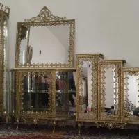 ست برنجی بوفه و آینه و...