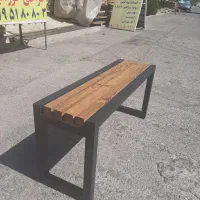 نیمکت چوب و فلز