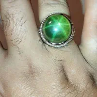 انگشتر نقره یاقوت سبز