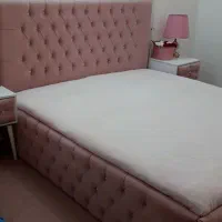 تخت دو نفره همراه پاتختی و کف تختی و آباژور|تخت و سرویس خواب|قم, باجک دو|دیوار