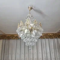 ۲ عدد لوستر کریستال ۶ شاخه در حد نو