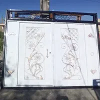 درب حیاطی سه متری دو لنگه
