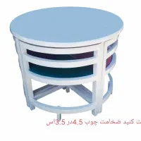 میز ناهار خوری گرد چوبی|میز و صندلی غذاخوری|اصفهان, کساره|دیوار