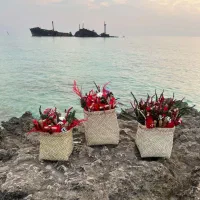 گل یلدا|گل مصنوعی|کیش, |دیوار