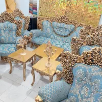 مبل تمام سلطنتی ۹شاه نشین تمام منبتی میزو عسلی|مبلمان خانگی و میز عسلی|رشت, منظریه|دیوار