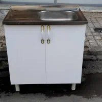 کابینت آماده زیر سینک فلزی و MDF با سینک ظرفشویی