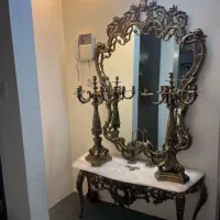 آینه شمعدان برنزی