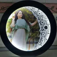 تابلو ساعت  ماه چراغ دار