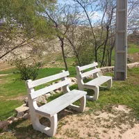 صندلی بتنی، میز ،گلدان ،نرده و