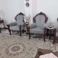 مبل استیل نه نفره،بهمراه میز ودوتا عسلی|مبلمان خانگی و میز عسلی|تهران, امیریه|دیوار