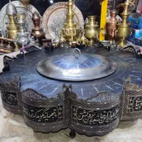 منقل نقره کوب آنتیک شبکه شعر زیبا کلکسیونی تشریفات