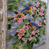 تابلو فرش دست بافت طرح بهاری