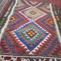 گلیم دست بافت قدیمی|گلیم، جاجیم، گبه|کرمانشاه, |دیوار