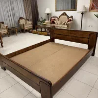 تخت دو نفره چوب گردو|تخت و سرویس خواب|تهران, اکباتان|دیوار