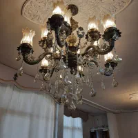 لوستر برنجی .ست پذیرایی|لوستر و چراغ آویز|ری, هاشمآباد|دیوار