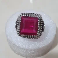 انگشتر یاقوت سرخ با رکاب دست ساز