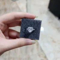 انگشتر نگین قلبی نقره اصلی