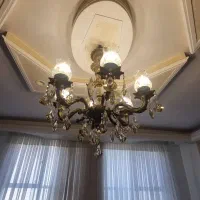 لوستر ۶ شاخه برنز با دیوار کوب