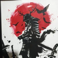 نقاشی اکلریک ghost of tsushima|تابلو، نقاشی، عکس|تهران, هاشم‌آباد|دیوار