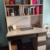 میز تحریر و کتابخانه