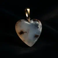 مدال قلب سنگ عقیق
