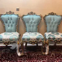 مبل سلطنتی‌۷نفره به همراه میز ناهار خوری و گل میز|مبلمان خانگی و میز عسلی|تهران, شادمان|دیوار
