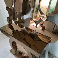 آیینه کنسول دکوراتیو شامپاینی