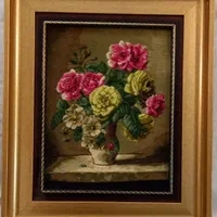 تابلو فرش قاب دار دستباف گل ابریشم نونو|تابلو فرش|اصفهان, ملک‌شهر|دیوار