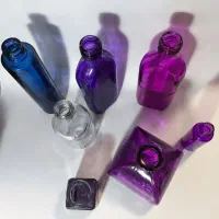 گلدان شیشه ای رنگی|صنایع دستی و سایر لوازم تزئینی|بندر انزلی, ساحل قو|دیوار