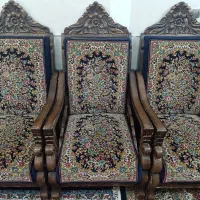 مبل قالی با چوب گردو وقالی کرمون و مبل قالی تهران