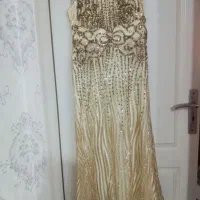 لباس مجلسی شاین طلایی نو|لباس|ری, ظهیرآباد|دیوار