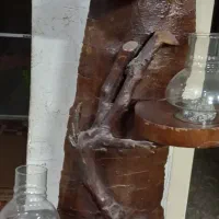 جا شمعی تنه درختی تزئینی دکوری فانوس دار