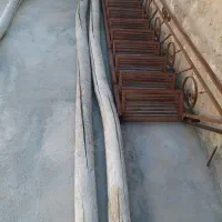 پله آهنی دوازده پله وفنس تمام آهن چرخ دار|مصالح و تجهیزات ساختمان|کارزان, |دیوار