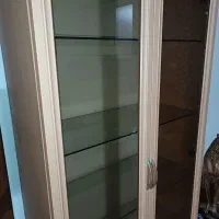 بوفه چوبی وشیشه ای|بوفه، ویترین، کنسول|ساری, |دیوار