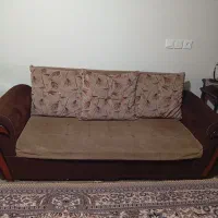 مبل پنج نفره با جلو مبلی و عسلی