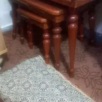 ست میز وسط مبلی با سه عدد عسلی در حد نو