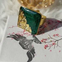 نیم ست و انگشتر های رزینی